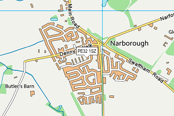 PE32 1SZ map - OS VectorMap District (Ordnance Survey)