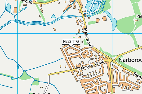 PE32 1TG map - OS VectorMap District (Ordnance Survey) PE32 1TG map - OS VectorMap District (Ordnance Survey)
