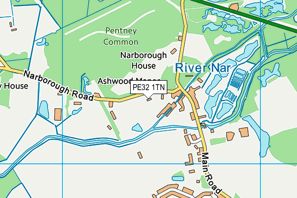 PE32 1TN map - OS VectorMap District (Ordnance Survey) PE32 1TN map - OS VectorMap District (Ordnance Survey)
