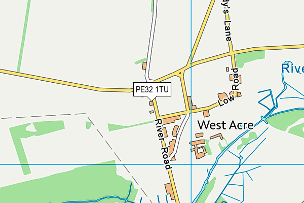 PE32 1TU map - OS VectorMap District (Ordnance Survey) PE32 1TU map - OS VectorMap District (Ordnance Survey)
