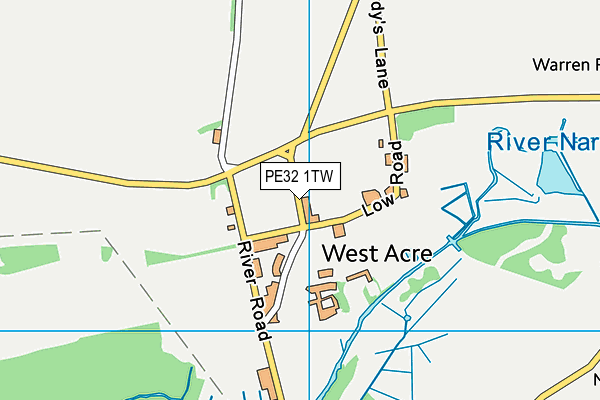 PE32 1TW map - OS VectorMap District (Ordnance Survey) PE32 1TW map - OS VectorMap District (Ordnance Survey)