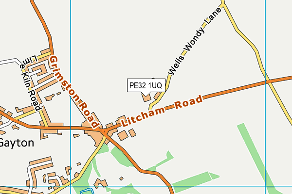 PE32 1UQ map - OS VectorMap District (Ordnance Survey) PE32 1UQ map - OS VectorMap District (Ordnance Survey)