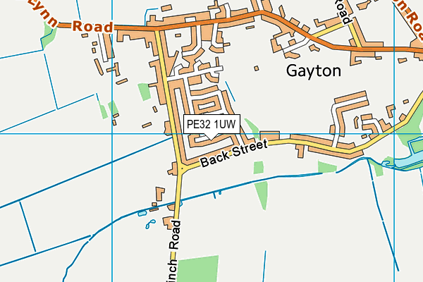 PE32 1UW map - OS VectorMap District (Ordnance Survey) PE32 1UW map - OS VectorMap District (Ordnance Survey)