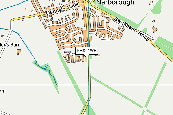 PE32 1WE map - OS VectorMap District (Ordnance Survey) PE32 1WE map - OS VectorMap District (Ordnance Survey)