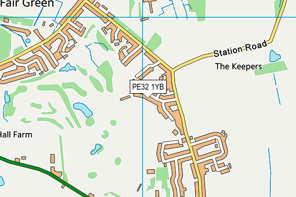 PE32 1YB map - OS VectorMap District (Ordnance Survey) PE32 1YB map - OS VectorMap District (Ordnance Survey)