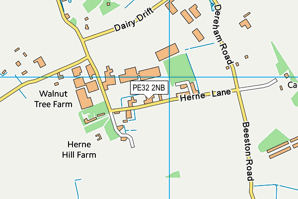 PE32 2NB map - OS VectorMap District (Ordnance Survey)