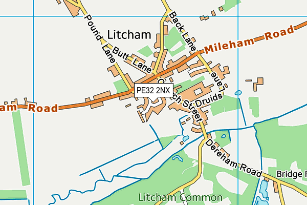 PE32 2NX map - OS VectorMap District (Ordnance Survey)