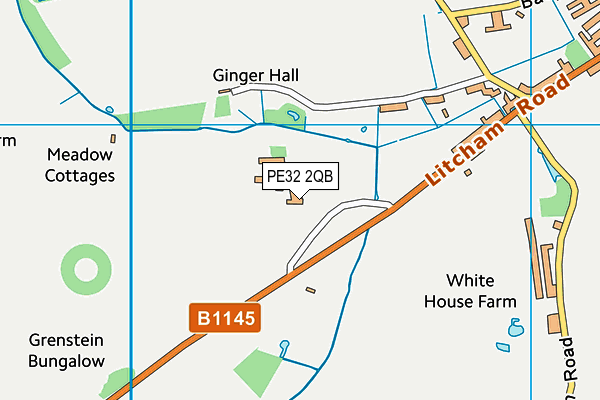 PE32 2QB map - OS VectorMap District (Ordnance Survey) PE32 2QB map - OS VectorMap District (Ordnance Survey)