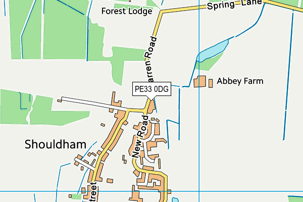 PE33 0DG map - OS VectorMap District (Ordnance Survey) PE33 0DG map - OS VectorMap District (Ordnance Survey)