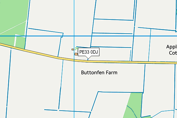 PE33 0DJ map - OS VectorMap District (Ordnance Survey) PE33 0DJ map - OS VectorMap District (Ordnance Survey)
