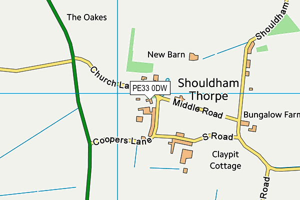 PE33 0DW map - OS VectorMap District (Ordnance Survey) PE33 0DW map - OS VectorMap District (Ordnance Survey)