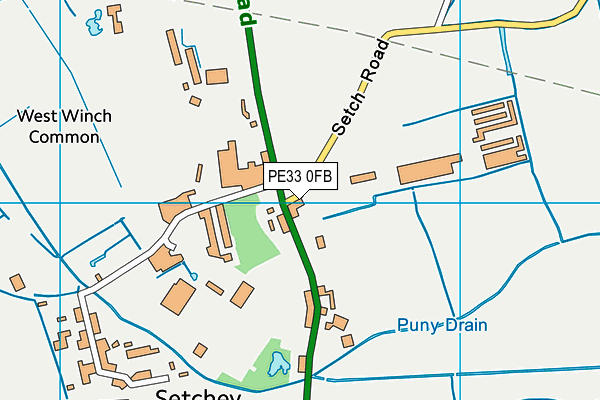 PE33 0FB map - OS VectorMap District (Ordnance Survey) PE33 0FB map - OS VectorMap District (Ordnance Survey)