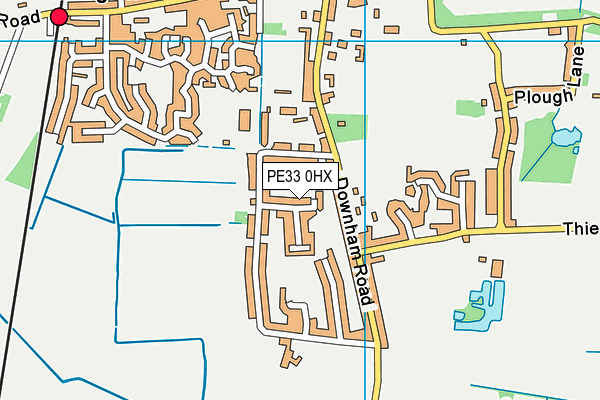 PE33 0HX map - OS VectorMap District (Ordnance Survey) PE33 0HX map - OS VectorMap District (Ordnance Survey)