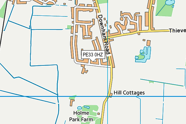 PE33 0HZ map - OS VectorMap District (Ordnance Survey) PE33 0HZ map - OS VectorMap District (Ordnance Survey)