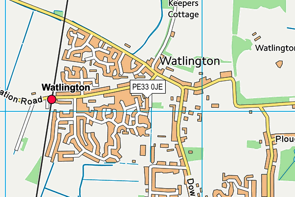 PE33 0JE map - OS VectorMap District (Ordnance Survey) PE33 0JE map - OS VectorMap District (Ordnance Survey)