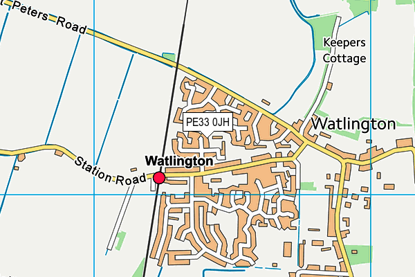 PE33 0JH map - OS VectorMap District (Ordnance Survey) PE33 0JH map - OS VectorMap District (Ordnance Survey)