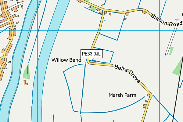 PE33 0JL map - OS VectorMap District (Ordnance Survey) PE33 0JL map - OS VectorMap District (Ordnance Survey)