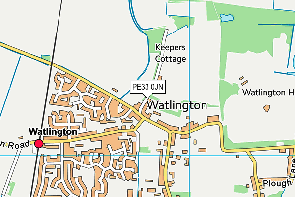 PE33 0JN map - OS VectorMap District (Ordnance Survey) PE33 0JN map - OS VectorMap District (Ordnance Survey)