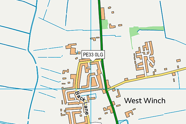 PE33 0LG map - OS VectorMap District (Ordnance Survey) PE33 0LG map - OS VectorMap District (Ordnance Survey)
