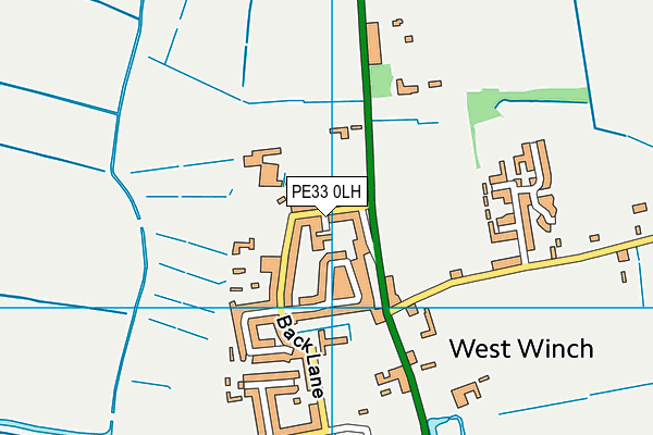 PE33 0LH map - OS VectorMap District (Ordnance Survey) PE33 0LH map - OS VectorMap District (Ordnance Survey)