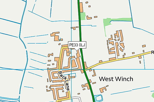PE33 0LJ map - OS VectorMap District (Ordnance Survey) PE33 0LJ map - OS VectorMap District (Ordnance Survey)