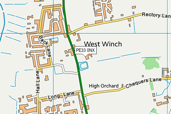 PE33 0NX map - OS VectorMap District (Ordnance Survey)