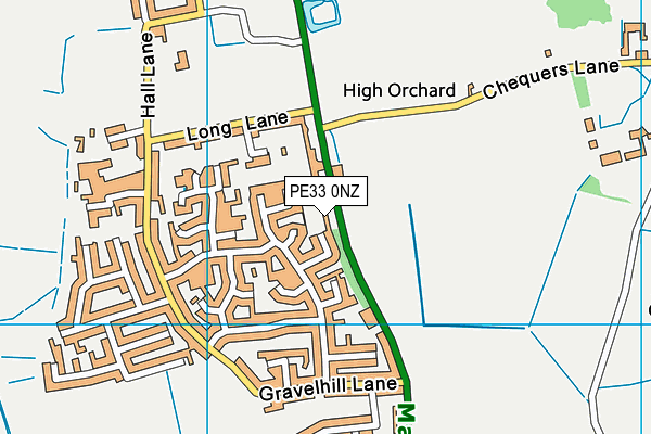 PE33 0NZ map - OS VectorMap District (Ordnance Survey) PE33 0NZ map - OS VectorMap District (Ordnance Survey)