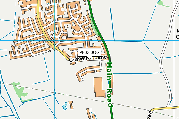 PE33 0QG map - OS VectorMap District (Ordnance Survey) PE33 0QG map - OS VectorMap District (Ordnance Survey)
