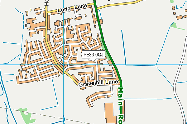 PE33 0QJ map - OS VectorMap District (Ordnance Survey) PE33 0QJ map - OS VectorMap District (Ordnance Survey)