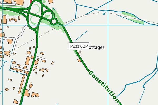 PE33 0QP map - OS VectorMap District (Ordnance Survey) PE33 0QP map - OS VectorMap District (Ordnance Survey)