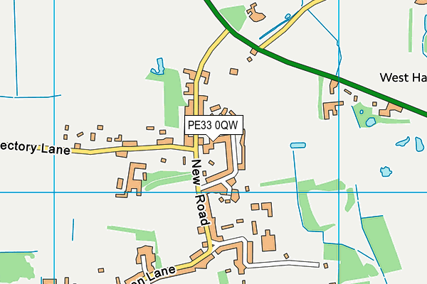 PE33 0QW map - OS VectorMap District (Ordnance Survey) PE33 0QW map - OS VectorMap District (Ordnance Survey)