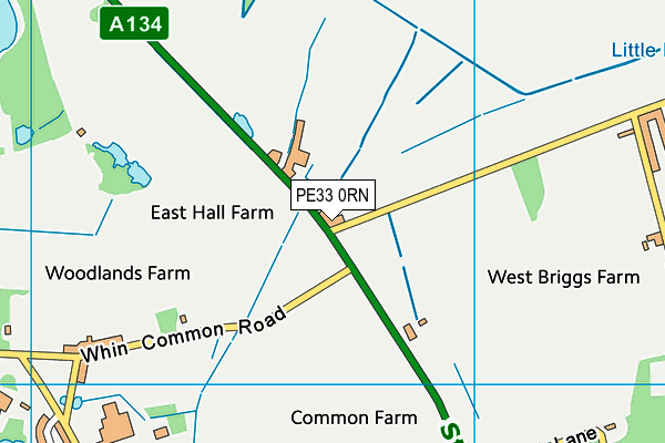 PE33 0RN map - OS VectorMap District (Ordnance Survey) PE33 0RN map - OS VectorMap District (Ordnance Survey)