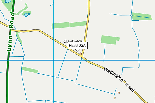 PE33 0SA map - OS VectorMap District (Ordnance Survey)