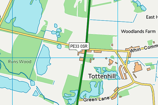 PE33 0SR map - OS VectorMap District (Ordnance Survey) PE33 0SR map - OS VectorMap District (Ordnance Survey)