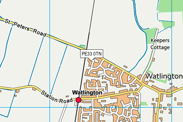 PE33 0TN map - OS VectorMap District (Ordnance Survey) PE33 0TN map - OS VectorMap District (Ordnance Survey)