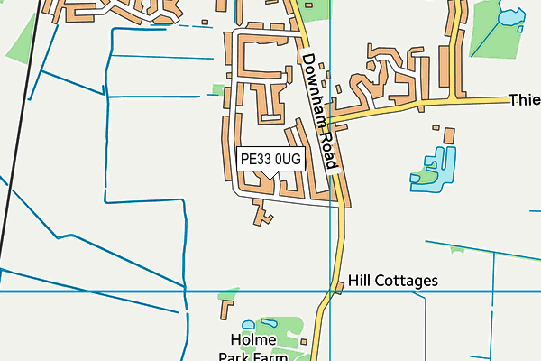 PE33 0UG map - OS VectorMap District (Ordnance Survey) PE33 0UG map - OS VectorMap District (Ordnance Survey)