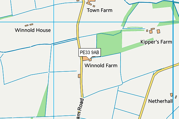 PE33 9AB map - OS VectorMap District (Ordnance Survey) PE33 9AB map - OS VectorMap District (Ordnance Survey)