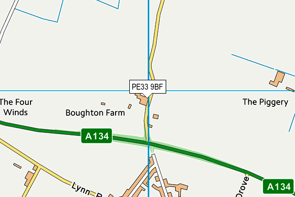 PE33 9BF map - OS VectorMap District (Ordnance Survey) PE33 9BF map - OS VectorMap District (Ordnance Survey)