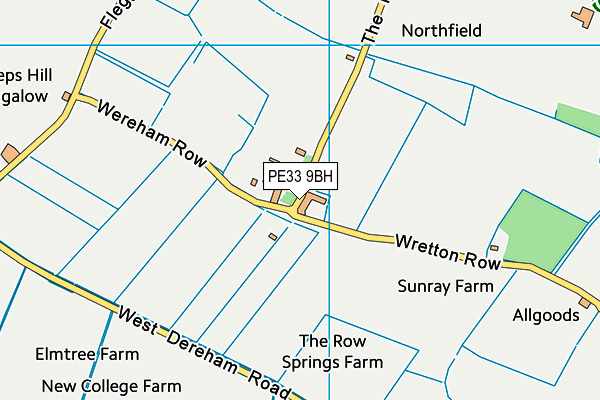 PE33 9BH map - OS VectorMap District (Ordnance Survey) PE33 9BH map - OS VectorMap District (Ordnance Survey)