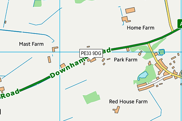 PE33 9DG map - OS VectorMap District (Ordnance Survey) PE33 9DG map - OS VectorMap District (Ordnance Survey)