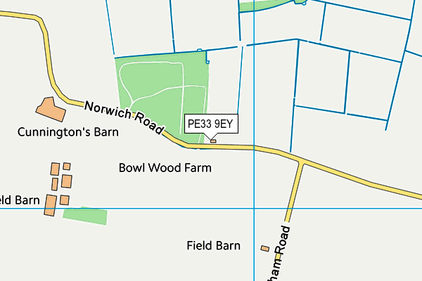 PE33 9EY map - OS VectorMap District (Ordnance Survey) PE33 9EY map - OS VectorMap District (Ordnance Survey)