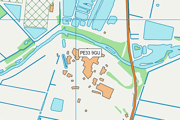 PE33 9GU map - OS VectorMap District (Ordnance Survey) PE33 9GU map - OS VectorMap District (Ordnance Survey)