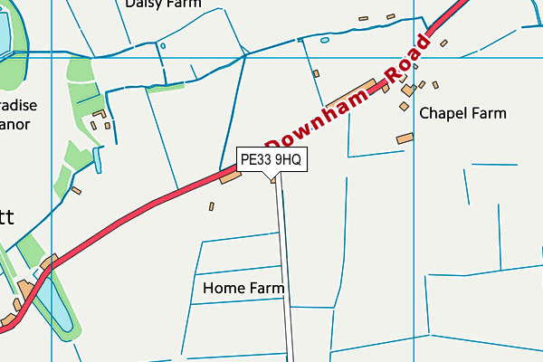 PE33 9HQ map - OS VectorMap District (Ordnance Survey) PE33 9HQ map - OS VectorMap District (Ordnance Survey)