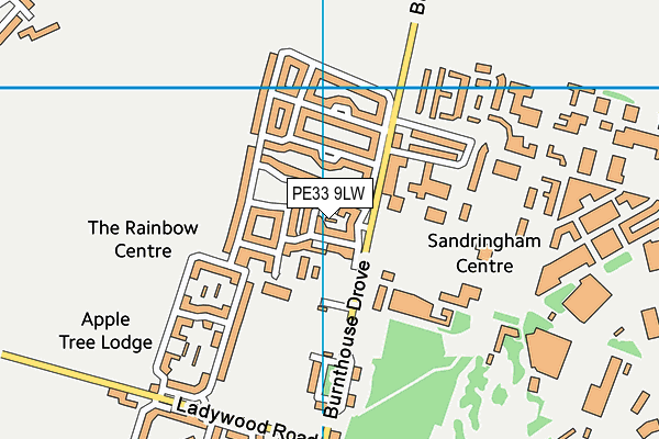 PE33 9LW map - OS VectorMap District (Ordnance Survey) PE33 9LW map - OS VectorMap District (Ordnance Survey)
