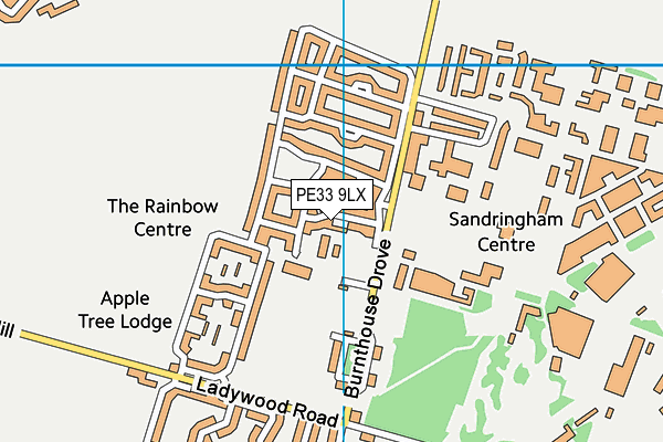 PE33 9LX map - OS VectorMap District (Ordnance Survey) PE33 9LX map - OS VectorMap District (Ordnance Survey)