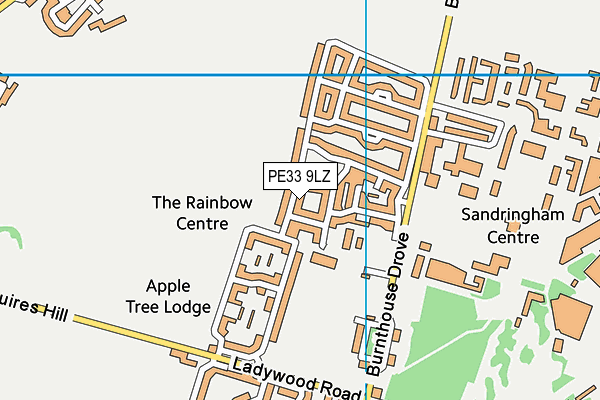 PE33 9LZ map - OS VectorMap District (Ordnance Survey) PE33 9LZ map - OS VectorMap District (Ordnance Survey)