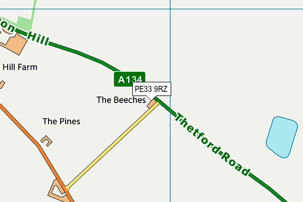 PE33 9RZ map - OS VectorMap District (Ordnance Survey) PE33 9RZ map - OS VectorMap District (Ordnance Survey)