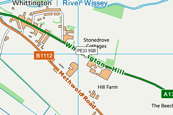 PE33 9SB map - OS VectorMap District (Ordnance Survey) PE33 9SB map - OS VectorMap District (Ordnance Survey)