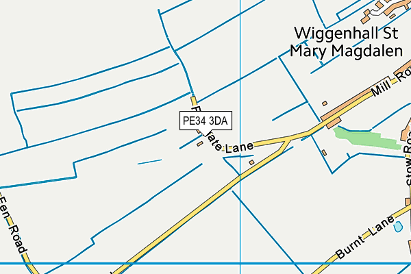 PE34 3DA map - OS VectorMap District (Ordnance Survey) PE34 3DA map - OS VectorMap District (Ordnance Survey)
