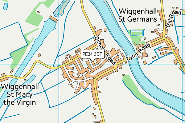 PE34 3DT map - OS VectorMap District (Ordnance Survey) PE34 3DT map - OS VectorMap District (Ordnance Survey)